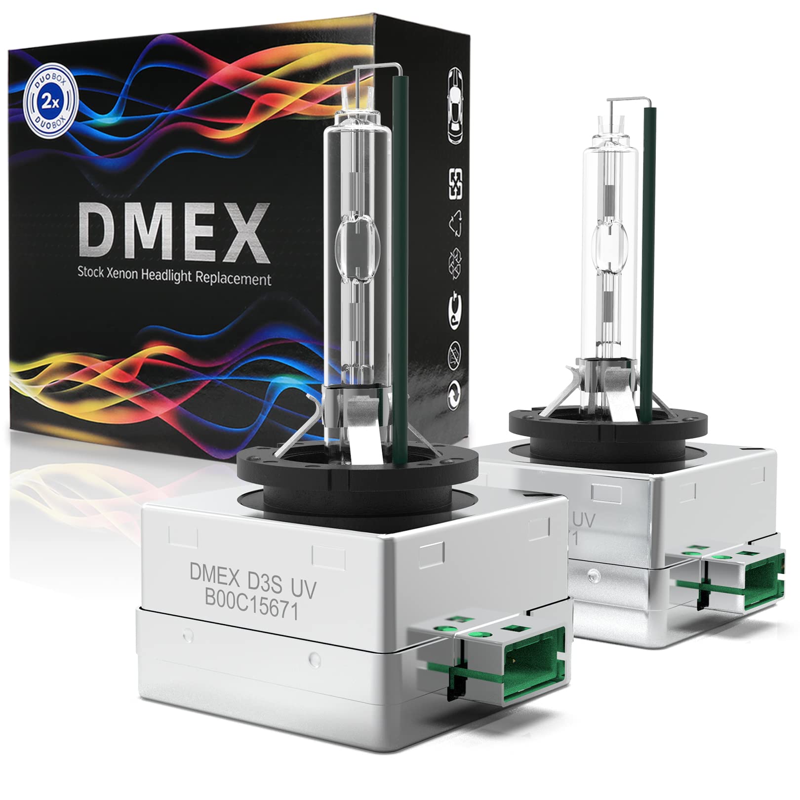 Buy now DMEX D1S HID Headlight Bulbs Xenon 35W Replacement 66144 66140 85140 85415 - Pack of 2, 6000K Cool White (Not fit Halogen Headlamp) at indiglob india