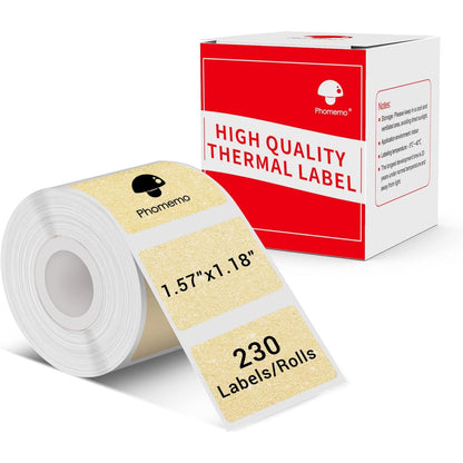 Phomemo Thermal Labels for M110/M221/M220/M120/M200 Label Printer,1.18" x 0.79" (30x20mm), 320 Labels/Roll, Black on White