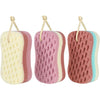 3 Pcs Konjac Bath Sponge for Kids, Babys, Infant, Toddler, 100% All Natural KONJAC Shower Body Sponges, 3 Colors and Extra Large Size, Safe for Oily, Dry, Combination or Sensitive Skin - Young Man/ Adult