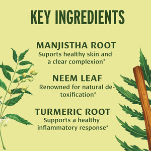 Banyan Botanicals Blood Cleanse Tablets – Organic Clear Skin Supplement with Manjistha & Neem – Blood Cleanser Herbs for Natural Detox & Healthy Skin* – 90 Tablets – Non GMO Sustainably Sourced Vegan