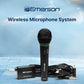 Buy now Emerson EAM-9001 Wireless Microphone System with Handheld Mic, UHF Frequency Stability, Noise-Reduction Technology, and 30-Foot Range – Ideal for Performances, Events, and Karaoke at indiglob india