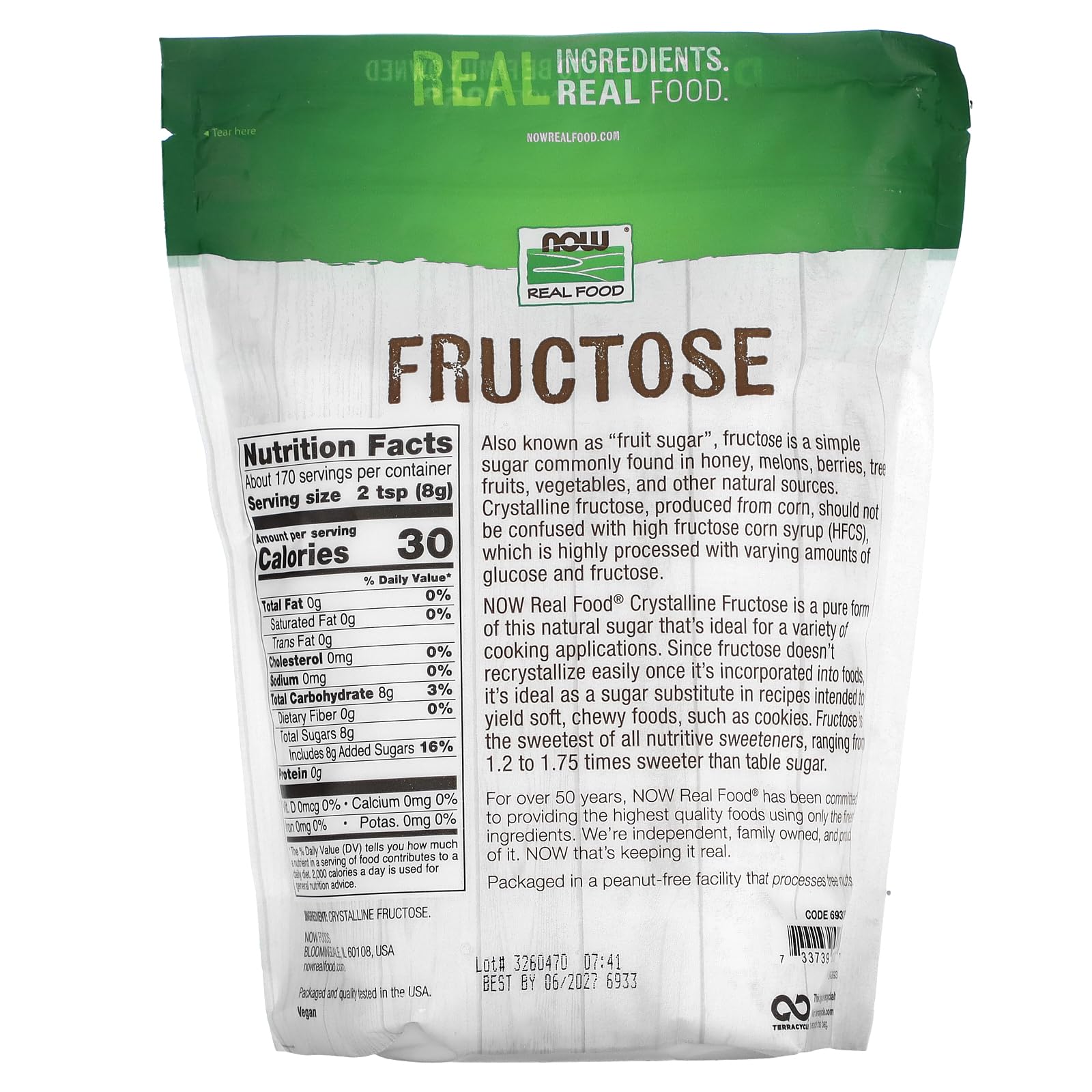 Buy now NOW Foods - FRUCTOSE 3 LB at indiglob india