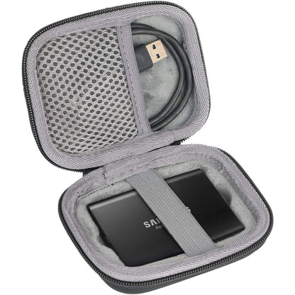 co2CREA Hard Case Compatible with Samsung T7 Shield T9 Portable SSD Solid State Drive (Black Case)