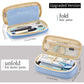 EASTHILL Big Capacity Pencil Pen Case Office College School Large Storage High Capacity Bag Pouch Holder Box Organizer Light Blue