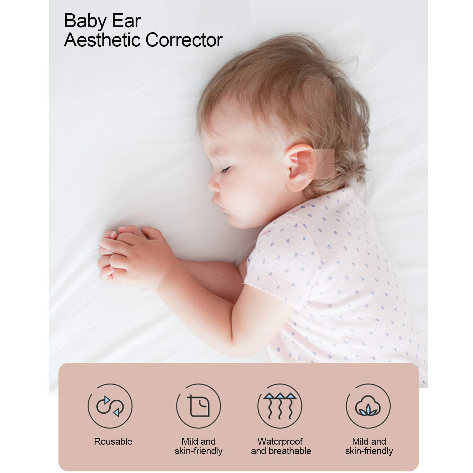 Buy now ZJchao Baby Auricle Valgus Correction Patch, Newborn Baby Ear Aesthetic Correctors Kids Infant Protruding Ear Patch Stickers, Children Ear Correction, Baby Silicone Gel Ear Tape 4cmx50cm at indiglob india