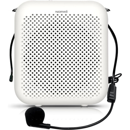 Norwii Bluetooth Voice Amplifier, Power Amplifiers, Portable Mini Wired Microphone Headset for Teacher Classroom & Outdoor Lectures, Teaching, Tour Guides, USB-C Rechargeable - 2000mAh, Black