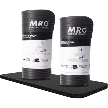 MRO Yoga Knee Pad Cushion –Premium Exercise Knee Pad - Eliminate Pain During Home Workout - Extra Padding & Support for Knees, Wrists, Elbows - Complements Your Yoga Mat 24''X10''X0.6''