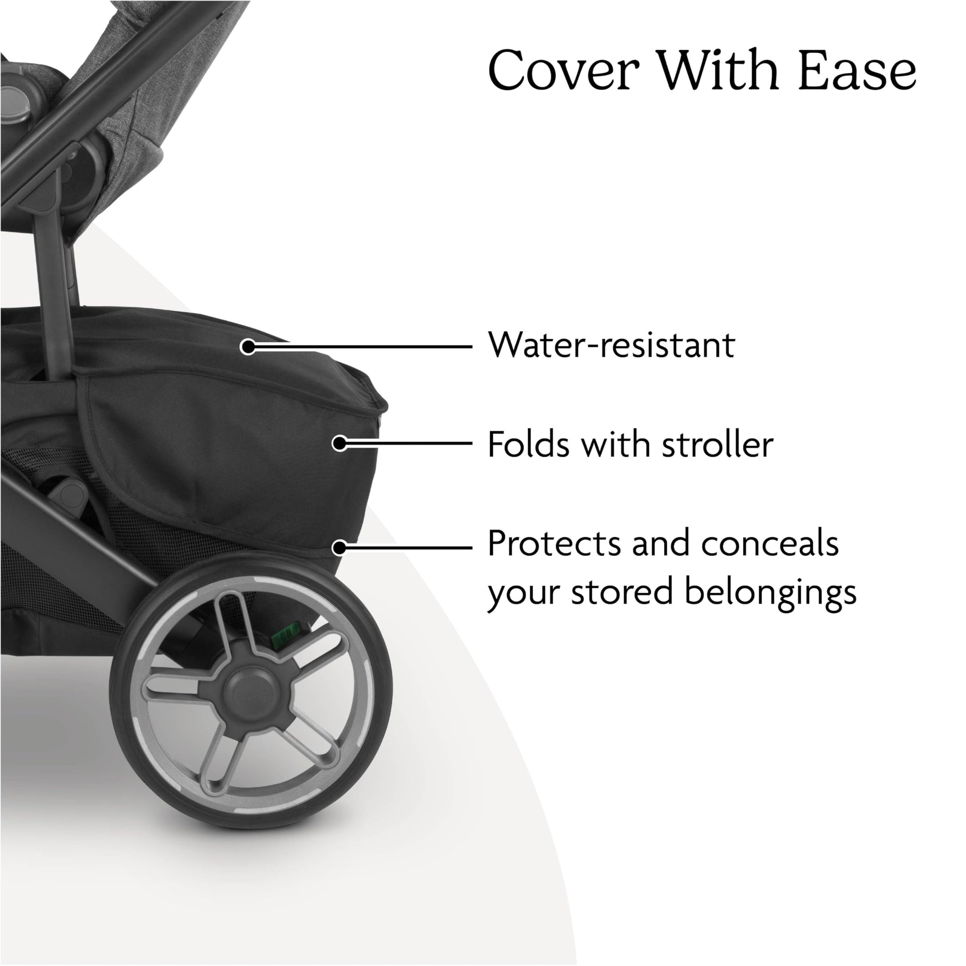 Buy now UPPAbaby Basket Cover for Cruz V2 and V3 Strollers - Protects and Conceals Belongings - Easy Attachment and Access - Water-Resistant Material at indiglob india