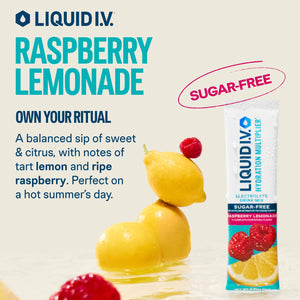 Buy now Liquid I.V.® Hydration Multiplier Sugar-Free - Raspberry Lemonade | Electrolyte Powder Drink Mix | 1 Pack (14 Servings) at indiglob india