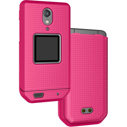 Nakedcellphone Case for CAT S22 Flip Phone, Slim Hard Shell Protector Cover - Red