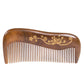 Breezelike Sandalwood Hair Comb - No Static Handmade Wooden Fine Tooth Detangling Comb with Golden Painted Flower