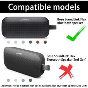 co2CREA Soft Silicone Case Replacement for Bose SoundLink Flex Bluetooth Portable Speaker (Silicone Case, White Smoke Case)
