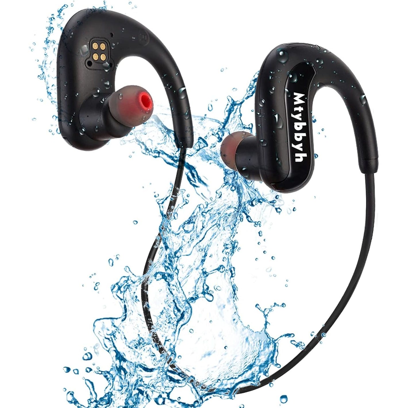 Waterproof Headphones for Swimming,IPX8 Waterproof 8GB MP3 Player Sports Swimming Headphones Wireless Bluetooth 5.0 Earbuds with Noise Cancelling MIC for Sport,Swimming,Running,Gym,Workout