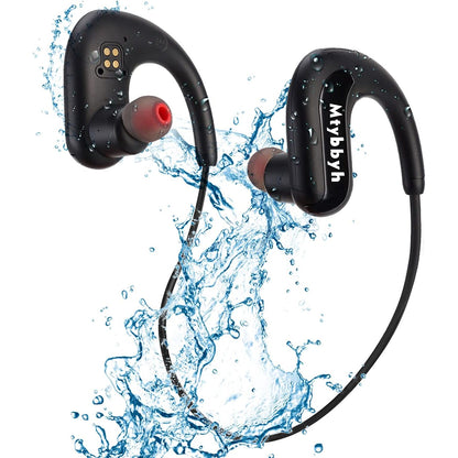 Waterproof Headphones for Swimming,IPX8 Waterproof 8GB MP3 Player Sports Swimming Headphones Wireless Bluetooth 5.0 Earbuds with Noise Cancelling MIC for Sport,Swimming,Running,Gym,Workout