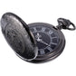 Men's Quartz Pocket Watch with Black Dial and Chain