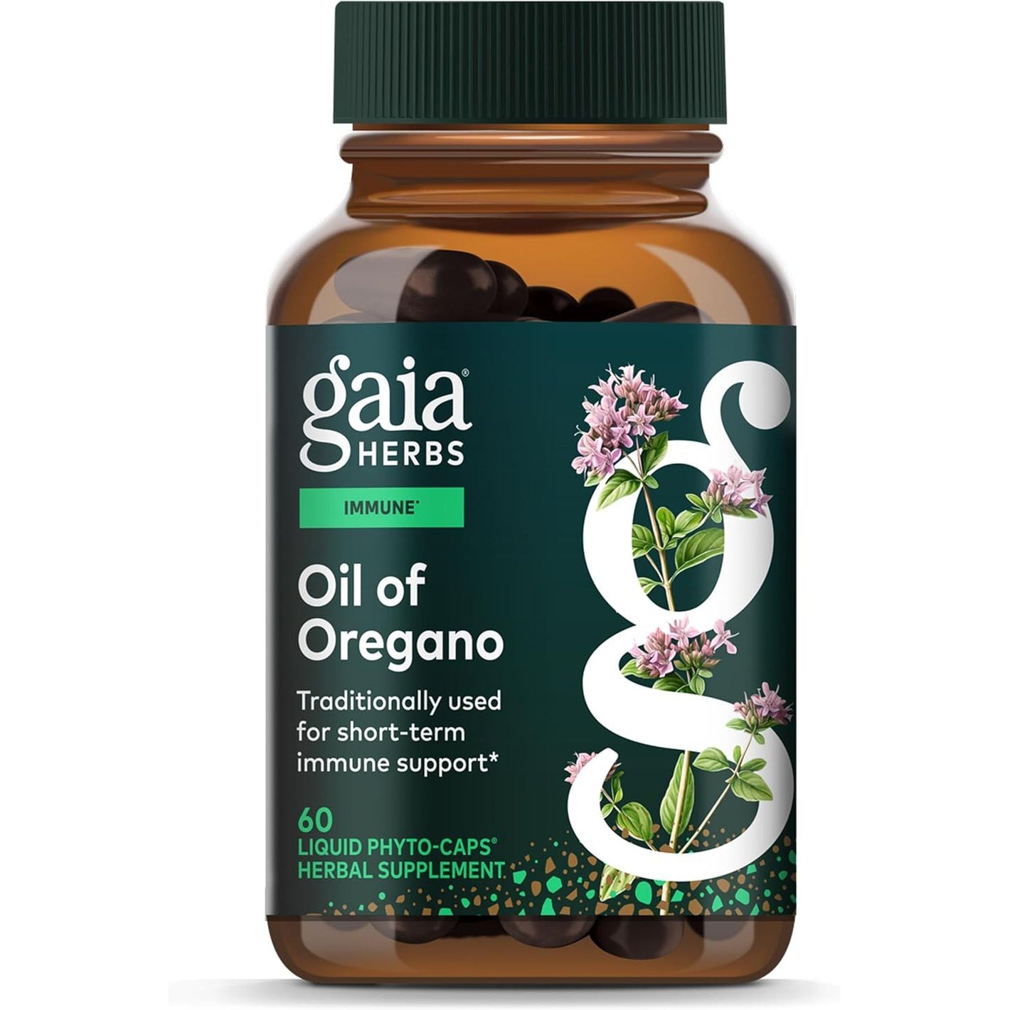 Gaia Herbs Oil of Oregano - Immune & Antioxidant Support Supplement - with Oregano Oil, Carvacrol & Thymol* - 60 Vegan Liquid Phyto-Capsules (30-Day Supply)