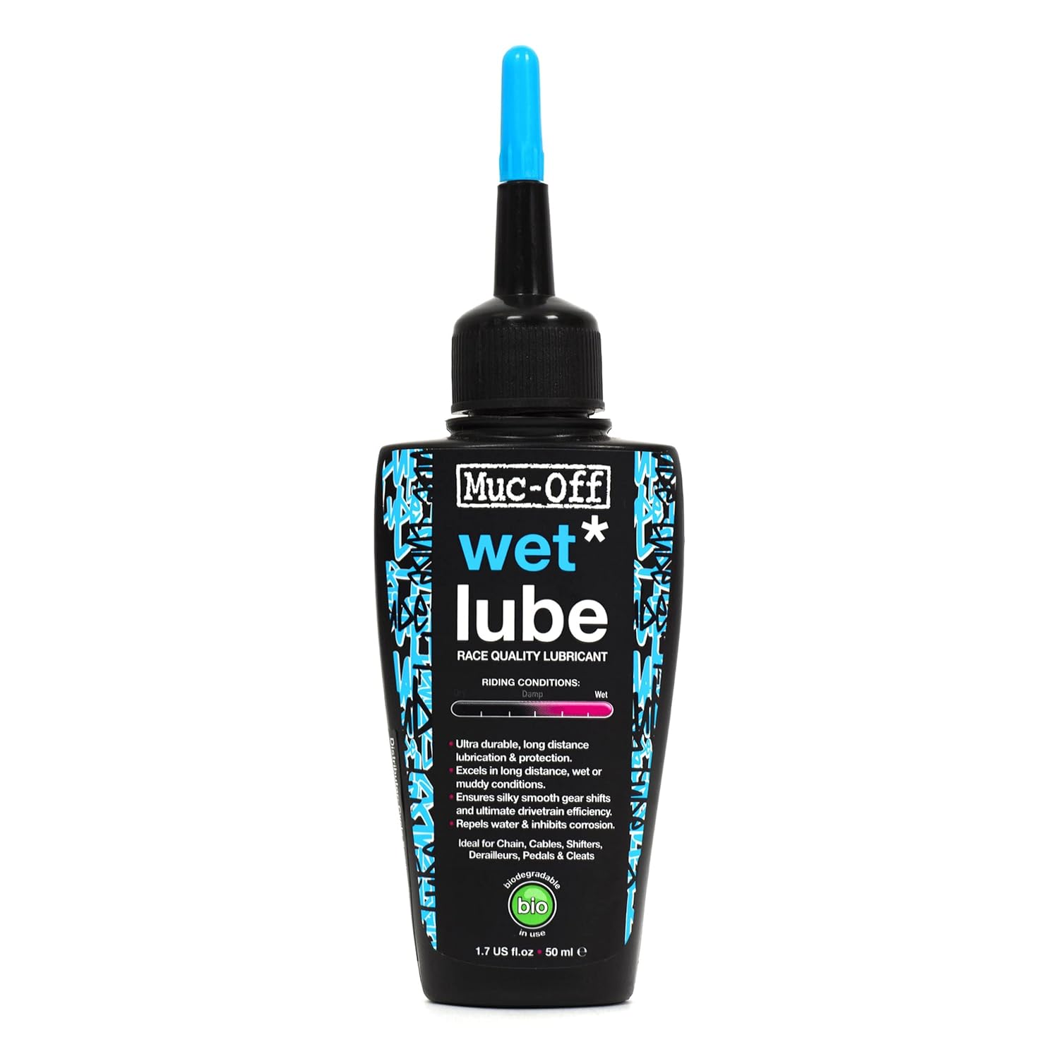 Buy now Muc-Off Chain Wet Lube 120ml | Biodegradable Bicycle Chain Lubricant Wet | Reduces Friction & Extends Chain Life | Wax-Based Formula Repels Water | Suitable for MTB & Road Bikes 50ml at indiglob india