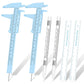 Teling 6 Pieces Eyebrow Tools Eyebrow Measuring Ruler Microblading White Marker Pen with Paper Ruler Skin Marker Permanent Makeup Position Mark Tools for Lips Skin