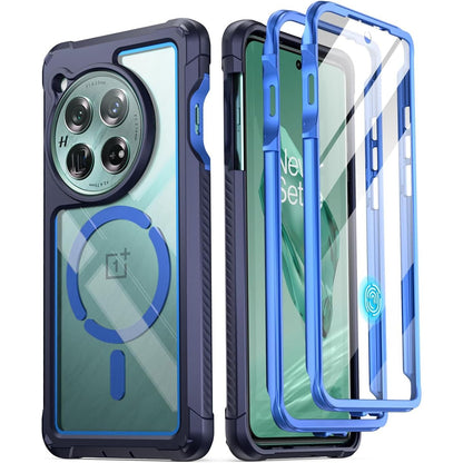 Poetic Guardian Case Compatible with OnePlus 11 5G 6.7 inch [20FT Mil-Grade Drop Tested], Full-Body Hybrid Shockproof Protective Rugged Clear Cover Case with Built-in Screen Protector, Black/Clear