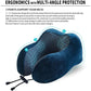Travel Pillow, Best Memory Foam Neck Pillow Head Support Soft Pillow for Sleeping Rest, Airplane Car & Home Use (Dark Blue)