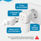 Buy now Ceptics Schuko Germany, France Plug Adapter, Dual Input - Ultra Compact Light Weight - Usa to Russia, South Korea Travel Adaptor Plug - Type E/F (3 Pack) at indiglob india