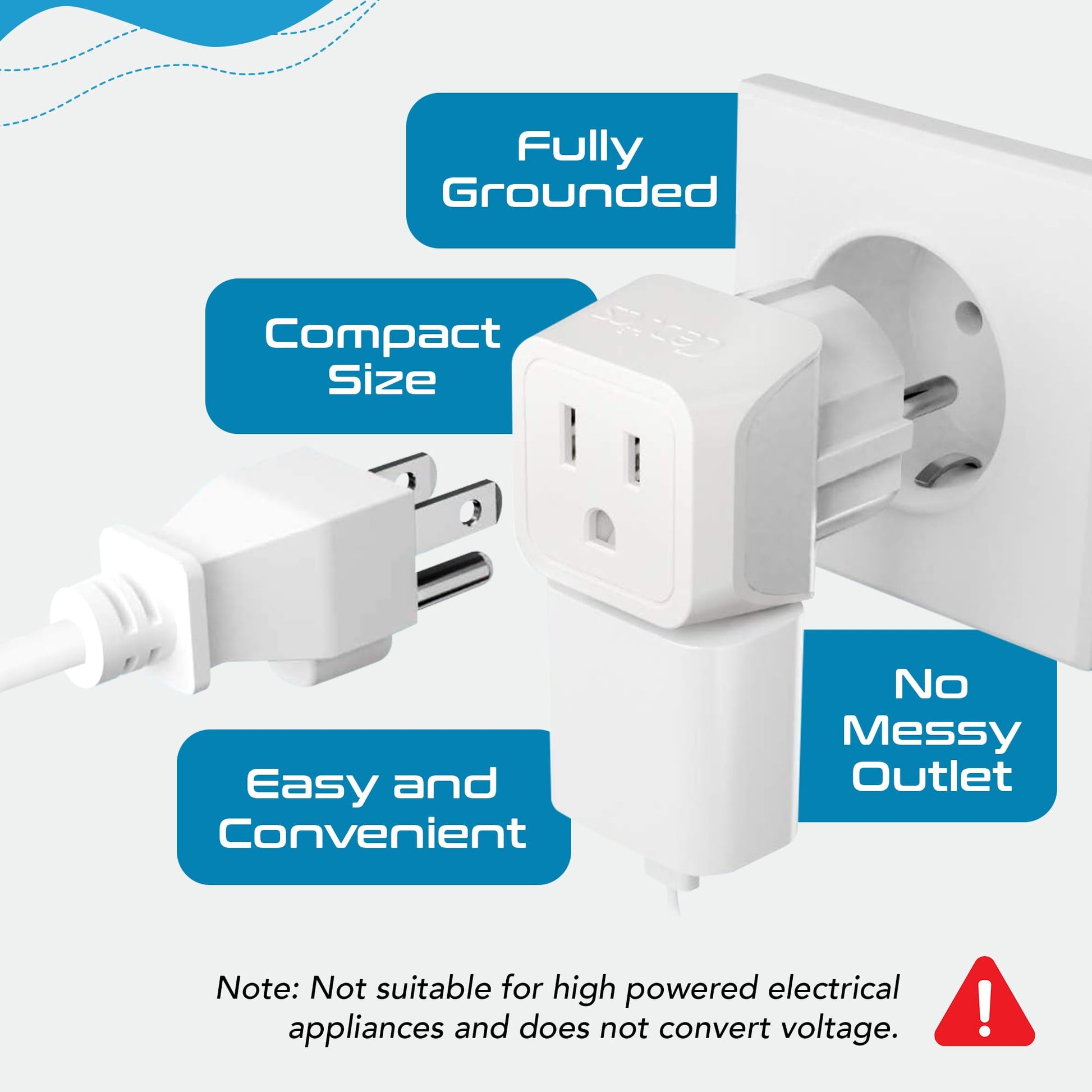 Buy now Ceptics Schuko Germany, France Plug Adapter, Dual Input - Ultra Compact Light Weight - Usa to Russia, South Korea Travel Adaptor Plug - Type E/F (3 Pack) at indiglob india
