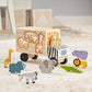 Buy now Melissa & Doug Animal Rescue Shape-Sorting Truck - Wooden Toy with 7 Animals and 2 Play Figures at indiglob india