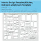 Sooez Architectural Templates, House Plan, Interior Design and Furniture Template, Drafting Tools and Supplies - Set of 3