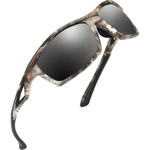 Camo Polarized Wrap-around Sport Sunglasses for Men Women UV400 Driving Fishing Hunting Sun Glasses