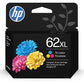 HP 62XL Tri-color High-yield Ink Cartridge | Works with Printer Series: ENVY 5540, 5640, 5660, 7640; OfficeJet 5740, 8040; OfficeJet Mobile 200, 250 | Eligible for Instant Ink | C2P07AN