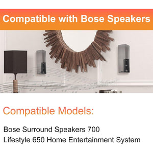 Dinghose Wall Brackets Compatible with Bose Surround Speakers 700，OmniJewel Lifestyle 650 Home Entertainment System (Black)