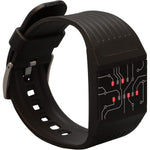 Buy now getDigital Binary Wrist Watch for Professionals with LED Lights - A Black Digital Clock That depicts The time as Binary Code at indiglob india