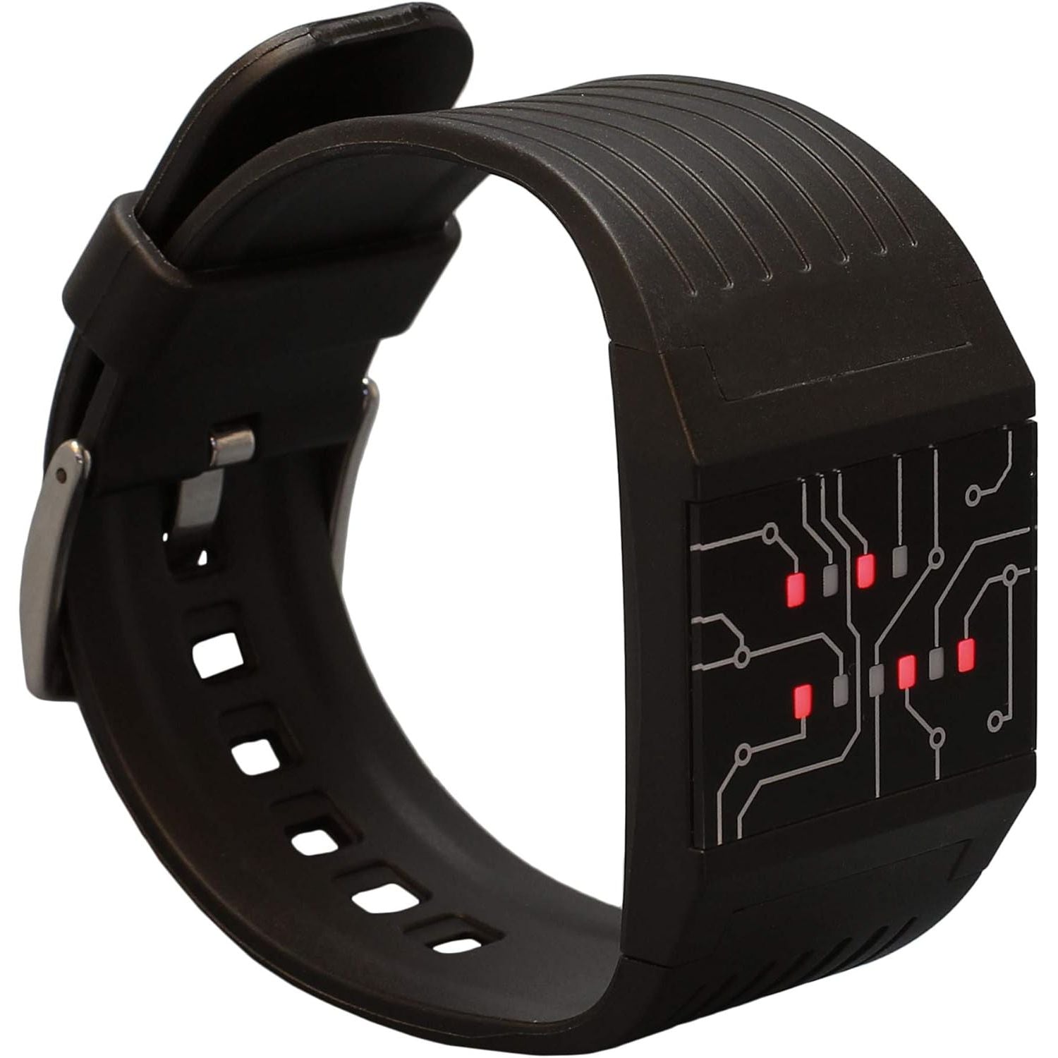 Buy now getDigital Binary Wrist Watch for Professionals with LED Lights - A Black Digital Clock That depicts The time as Binary Code at indiglob india