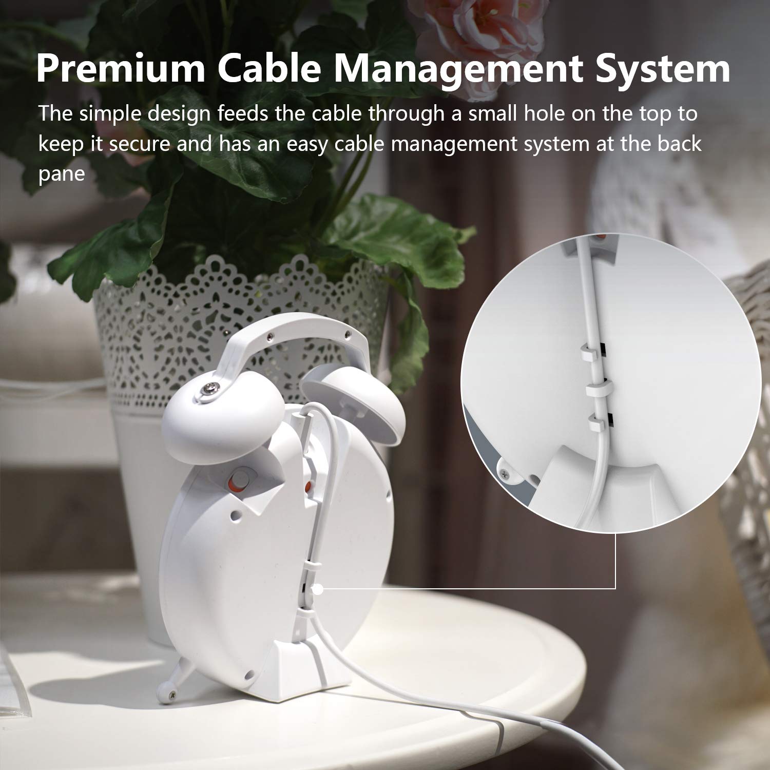 Buy now Google Home Mini Stand Holder, Retro Alarm Clock Stand Mount Base Protective Case Compatible with Google Home Mini and Nest Mini (White) at indiglob india