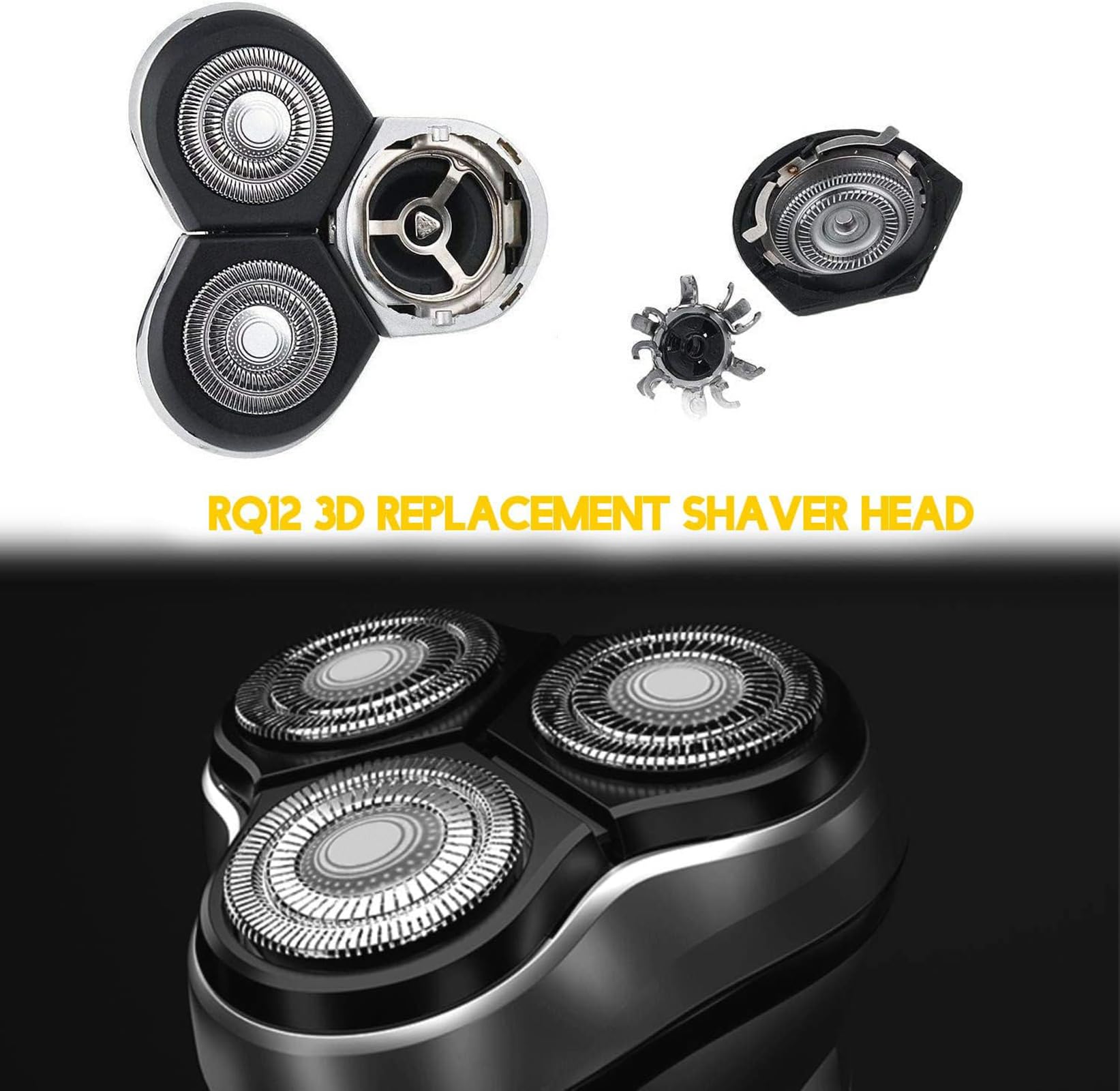 Buy now RQ12 Replacement Shaver Head Compatible with Philipss Norelcos RQ11 RQ10 Sensotouch 3D 1260X RQ1250 RQ1295 RQ1180 Arcitec Razor Shaving Unit Triple 3D at indiglob india
