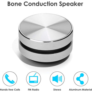 Bone Conduction Speaker, True Wireless Speakers Mini Portable Stereo Sound Creative Speaker Compatible with iPhone, iPad, Samsung, Tablets and More Box