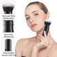 Falliny Retractable Kabuki Makeup Brush, Travel Face Blush Brush, Portable Powder Foundation Sunscreen Brush with Cover for Blush, Bronzer, Buffing, Highlighter Flawless Powder Cosmetics
