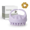 Sndyi Soft Silicone Scalp Massager for Dandruff Removal and Hair Growth - Wet Dry Scalp Exfoliator Brush for Scalp Care - Beige - Taro Purple
