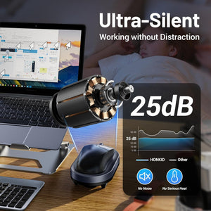 HONKID Undetectable Mouse Jiggler - Auto Mover with On/Off Switch & USB Port, No Software Needed, Prevent Sleep/Lock for Home Office & PC/Mac/Desktop (Blue Black), Perfect for Gifts/Remote Work