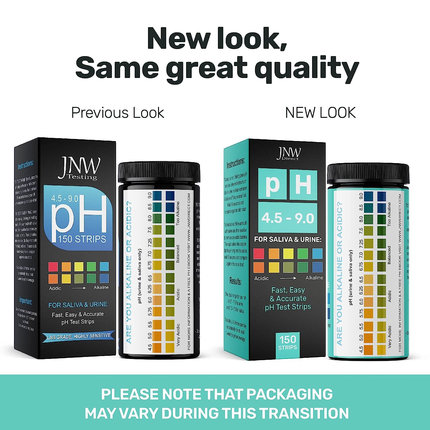 Buy now pH Test Strips for Urine and Saliva - 150 Litmus Paper pH Test Strips with Ebook, Quick & Easy pH Level Testing from 4.5-9.0, Ultimate Acidity Test Kit from JNW Direct at indiglob india