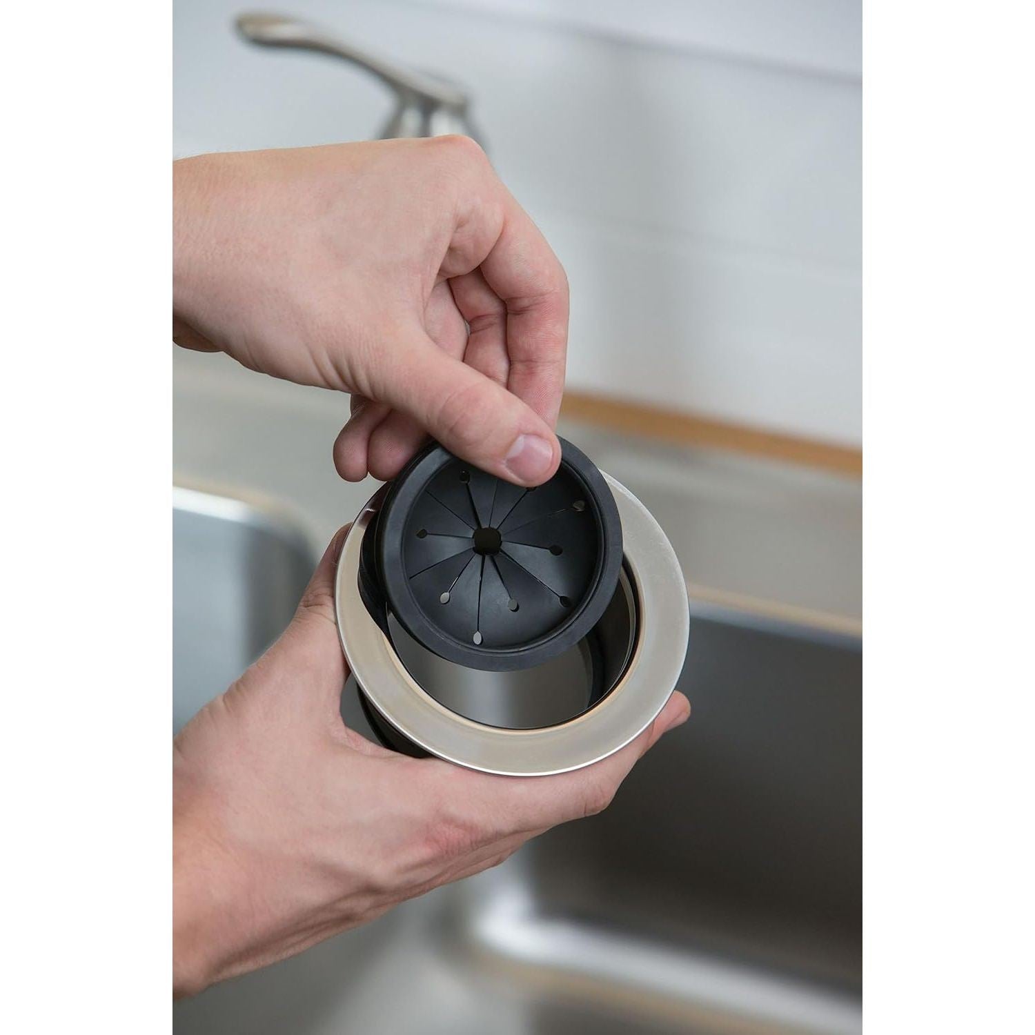 Buy now Waste King Black Disposer EZ Mount Garbage Disposal Stopper and Splash Guard for Sink Drain, 1025 at indiglob india