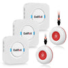CallToU Wireless Caregiver Pager Smart Call System 2 SOS Call Buttons/Transmitters 2 Receivers Nurse Calling Alert Patient Help System for Home/Personal Attention Pager 500+Feet Plugin Receiver - white 2+3
