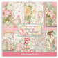Stamperia International KFT SBBL25 Pack 10 Sheets Double face-Roses, lace and Wood, 30.5 x 30.5 (12" x 12"), Multicoloured