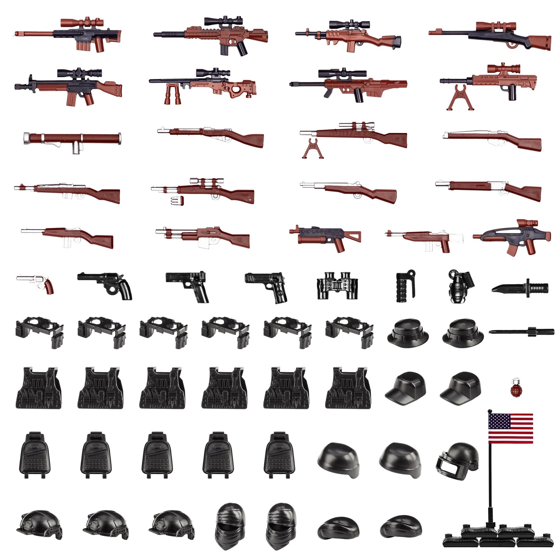 Buy now 83 Pcs Toy Soldiers Figures US Army Battle Toy Set - Weapons Pack Military Weapon Battle Building Blocks Compatible with Major Brand, 3 Years Old and up at indiglob india