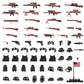 Buy now 83 Pcs Toy Soldiers Figures US Army Battle Toy Set - Weapons Pack Military Weapon Battle Building Blocks Compatible with Major Brand, 3 Years Old and up US Brown Weapons at indiglob india