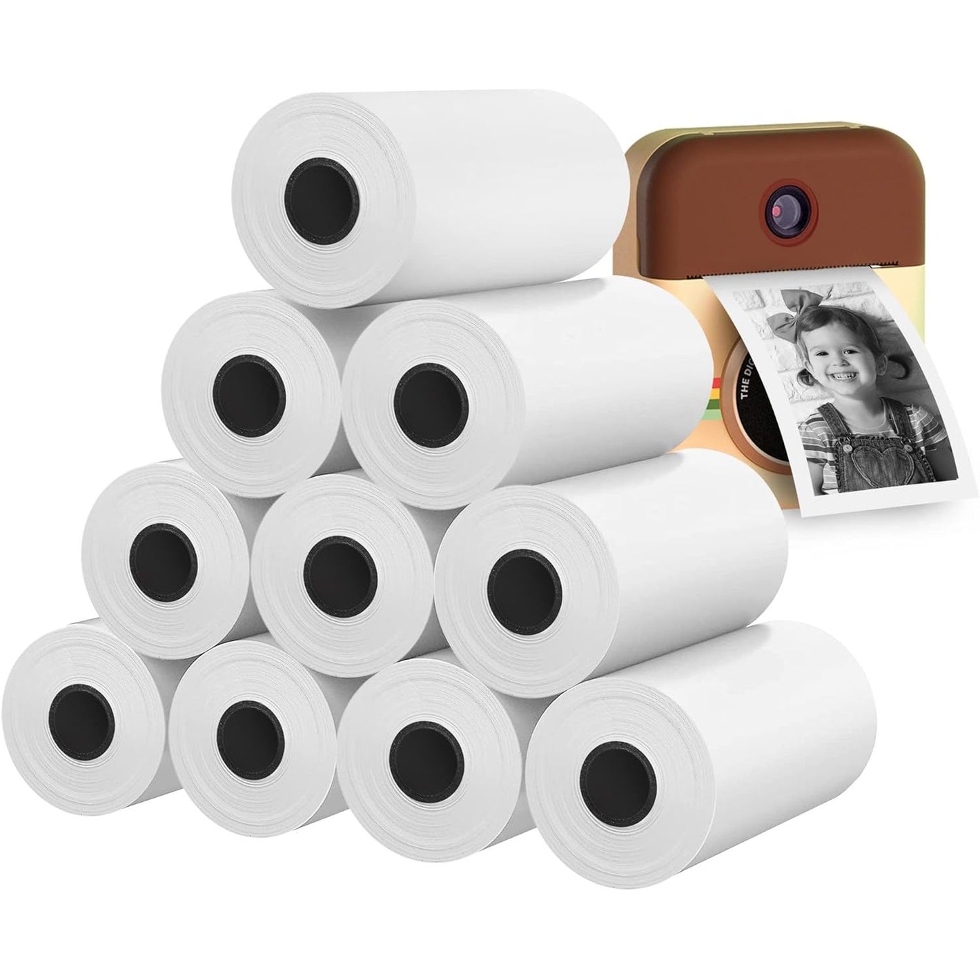 10 Rolls Kids Print Camera Paper Refill, for Most Kids Print Camera Masterbee/ESOXOFFORE/VTech KidiZoom/Dragon Touch Instant Camera, 2.2” Wide BPA Free Thermal Paper for Kids Camera