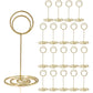 Table Number Holders 20Pcs - 2 Inch Mini Place Card Holder Short Table Number Stands for Wedding Party Graduation Reception Restaurant Home Centerpiece Decorations Office Memo (Gold)