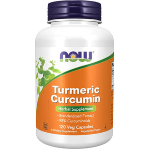 NOW Foods Supplements, Turmeric Curcumin, Derived from Turmeric Root Extract, Herbal Supplement, 120 Veg Capsules