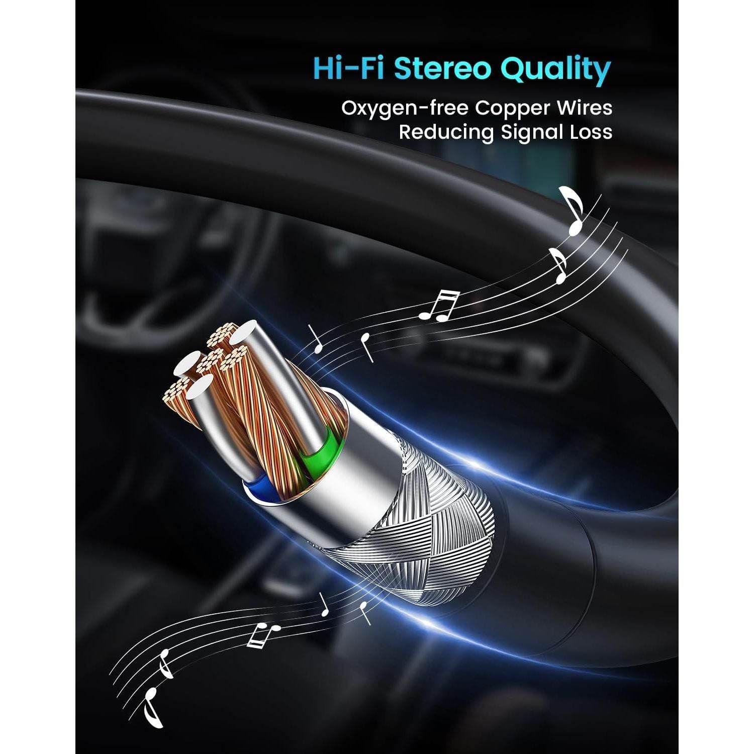 ANDTOBO USB to Aux Audio Adapter, 3.5mm Male to USB Female Adapter for Playing Music with Flash Drive in Car - My Store