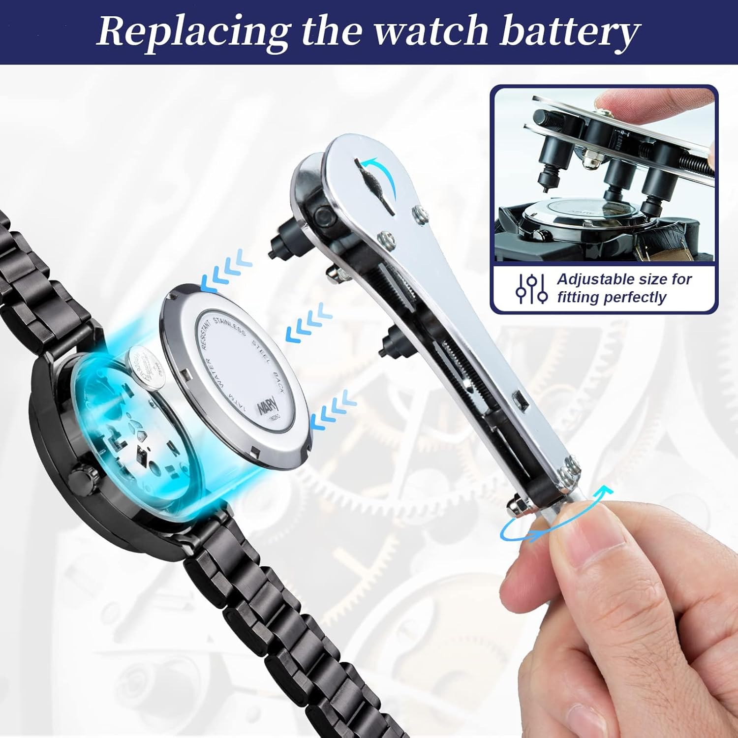 Buy now 【2025 Upgrade】Eventronic Watch Repair Kit, Watch Link Removal Kit, Watch Battery Replacement Tool Kit & Strap Adjustment, Watch Tool Kit with Spring Bar, Case Opener, Link Remover, Carrying Case at indiglob india